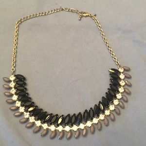 Black and gray collar necklace